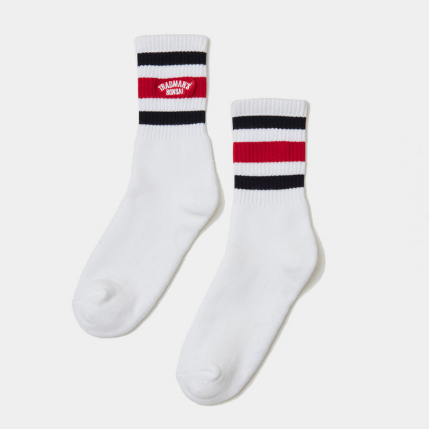 TRADMAN'S extra point socks / Black&Red 詳細画像