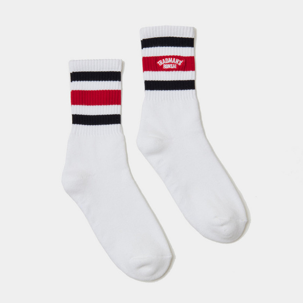 TRADMAN'S extra point socks / Black&Red 詳細画像