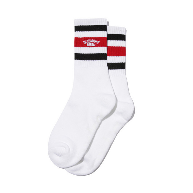 TRADMAN'S extra point socks / Black&Red 詳細画像