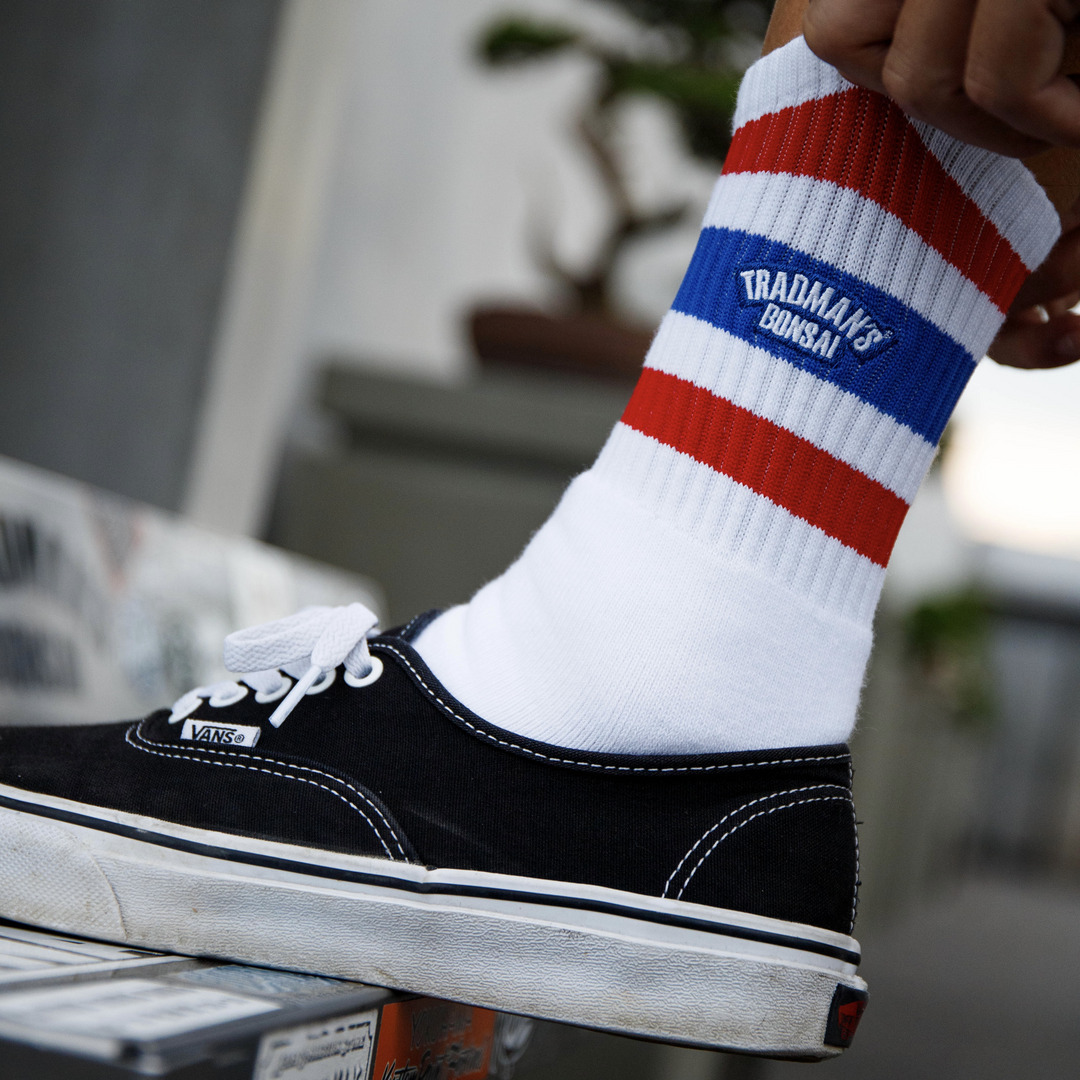 TRADMAN'S extra point socks / Blue&Red｜TRADMAN'S BONSAI ONLINE STORE